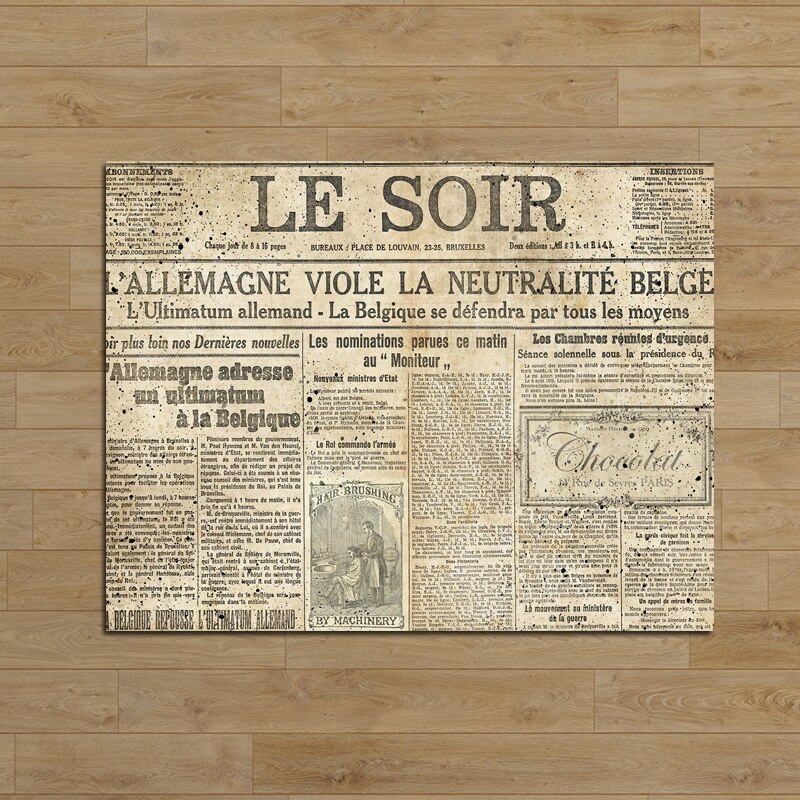 4Pcsjunk Journal Grote Maat Retro Oude Krant Materiaal Sticker Plakboek Reizen Dagboek Achtergrond Materiaal Decoratie Papier