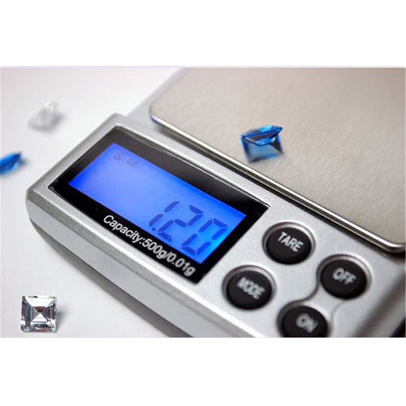 500g x 0,01g Mini Basculas precisión balanza Digital de bolsillo oro 0,01g báscula Digital unidad de medición de bolsillo balanzas electrónicas