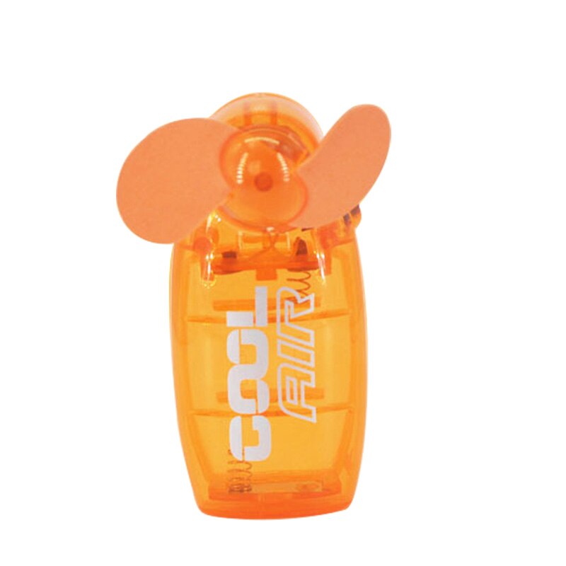 Dejlig mini bærbar lommeventilator kølig luft håndholdt batteri drevet blæser elektrisk køler  hy99 ju20: Orange
