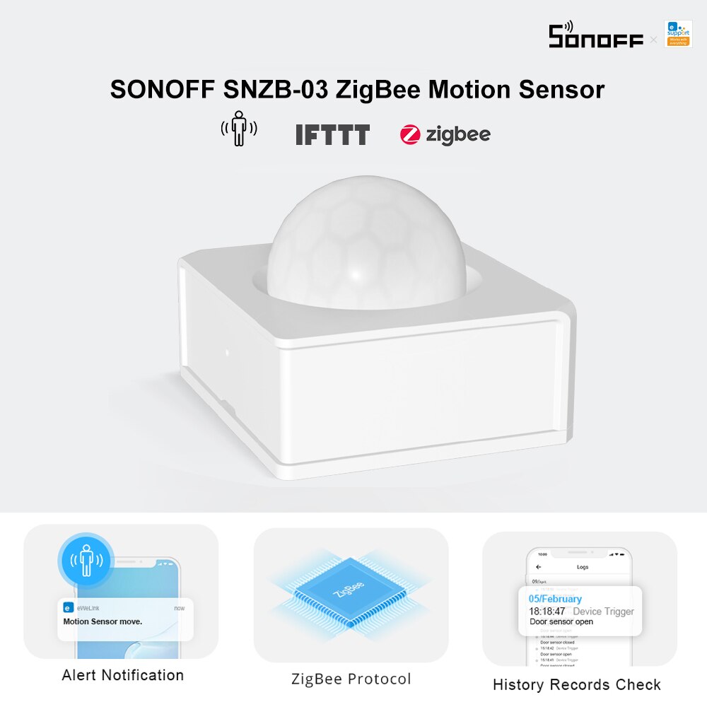 SONOFF Zigbee Bridge Hub Gateway, Zigbee Door Sensor / Temperature Humidity Sensor / Zigbe Motion Sensor, Smart Home Security