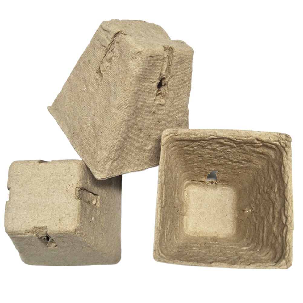 100Pcs/Set Garden Nursery Disposable Germination Paper Pulp Cultivation Starters Cup Biodegradable Peat Pots #20