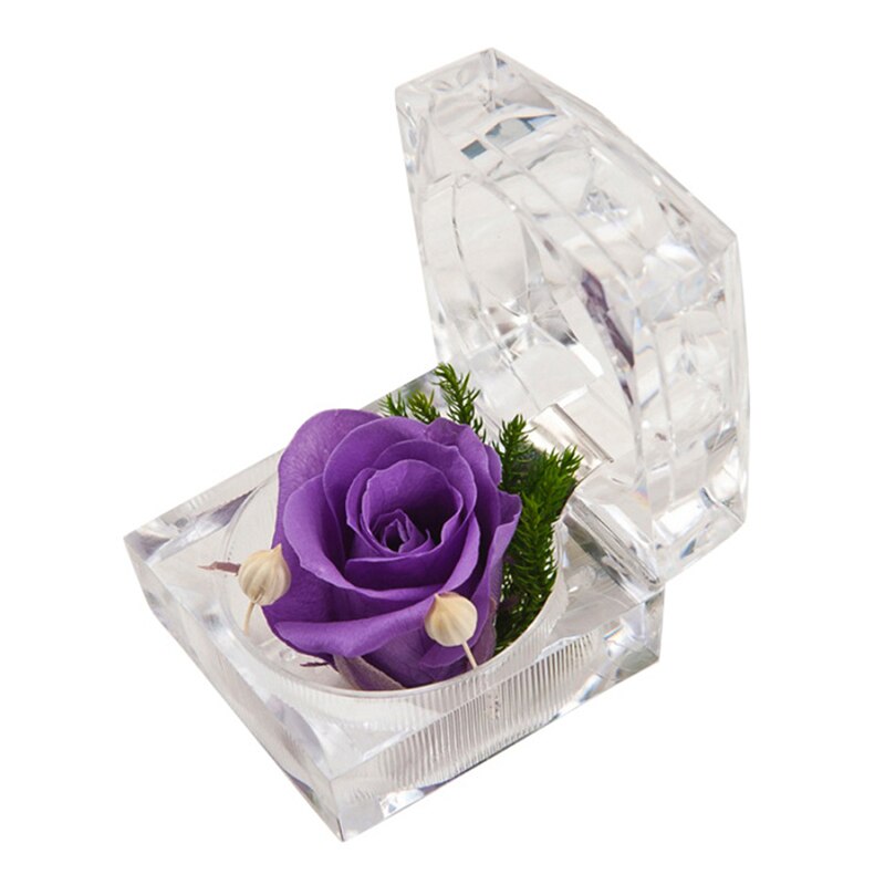 Eeuwige Rose Ring Box Valentijnsdag Romantische Eeuwige Leven Bloem Moeder Dag Aanwezig