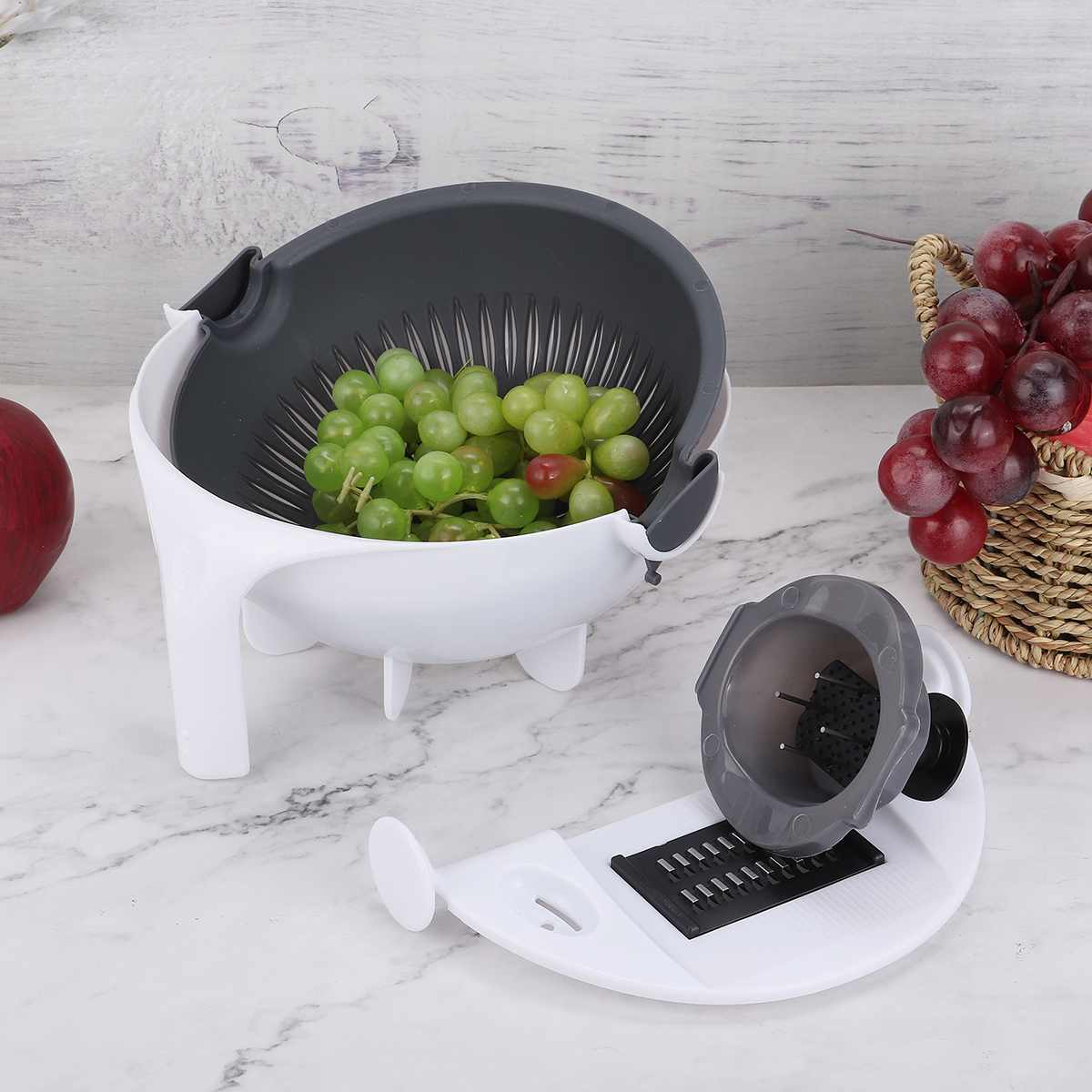 14 in 1 Multifunctional Kitchen Vegetable Cutter Slicer potato chip radish Cut Tools With Drain Basket For Kitchen Gadget Tools