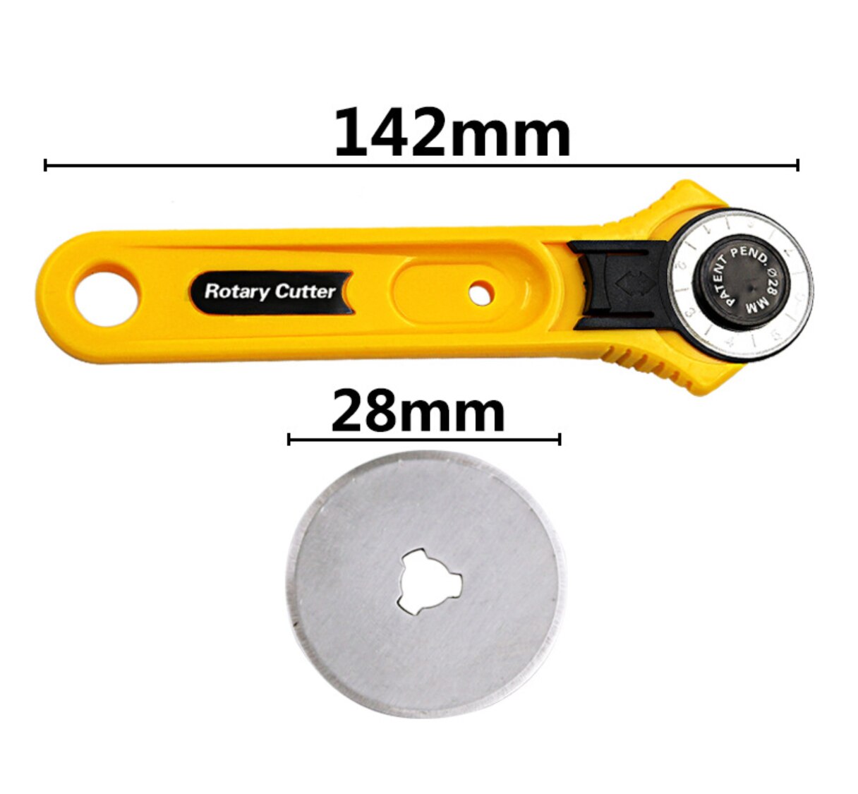 Rotary Cutter Knife Safety Leather Cutting Tool Paper Fabric Craft Cutter Circular Blade DIY Patchwork Sewing Quilting: 1101913001