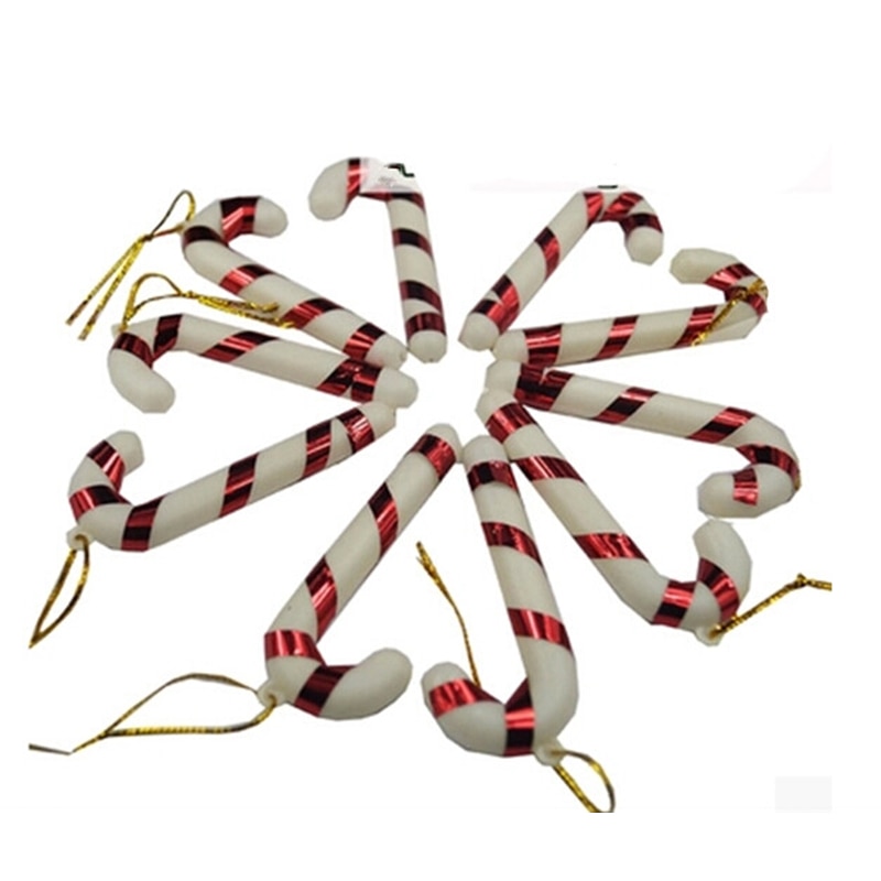 1/6/12/18 stk slik sukkerrør julestokke juletræspynt til hjemmefest år jul xmas træ hængende ornamenter