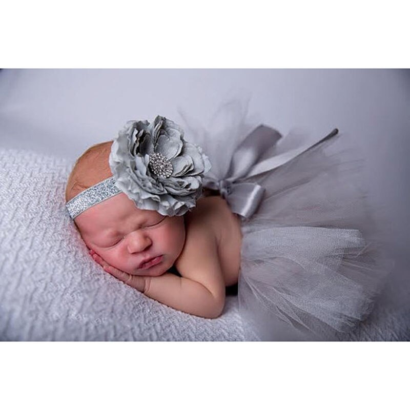 Hermoso para recién nacidos diadema falda tutú infantil niñas foto Prop traje