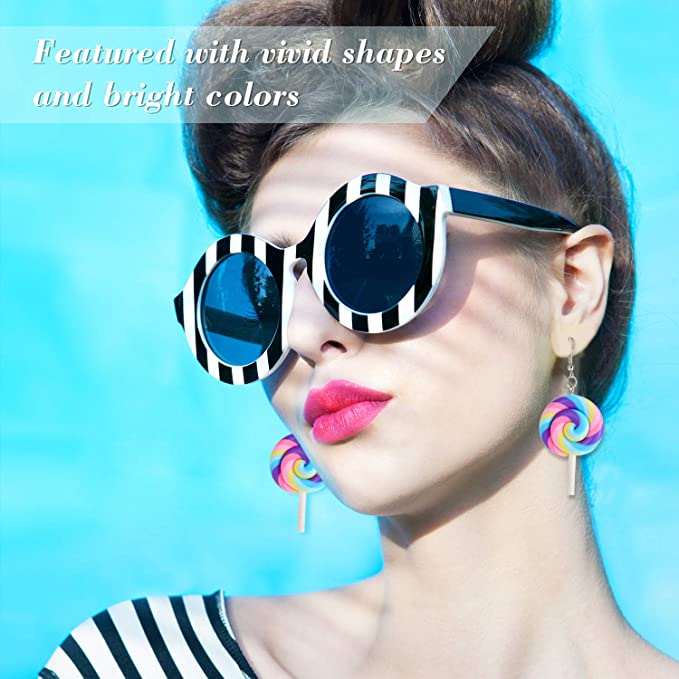 10pcs Bellezza Kawaii Spirale Arcobaleno Argilla Polimerica Cabochons Della Caramella Gommosa Caramella del Lollipop Flatback Per La Decorazione Del Telefono di DIY Bracciali