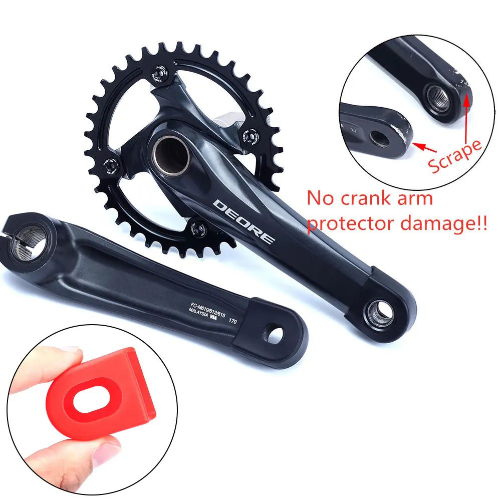 RISK 2/4pcs Silicone Bicycle Crank Protector Cover MTB Road Bike Universal Crankset Arm Protective Case Cap Sleeves