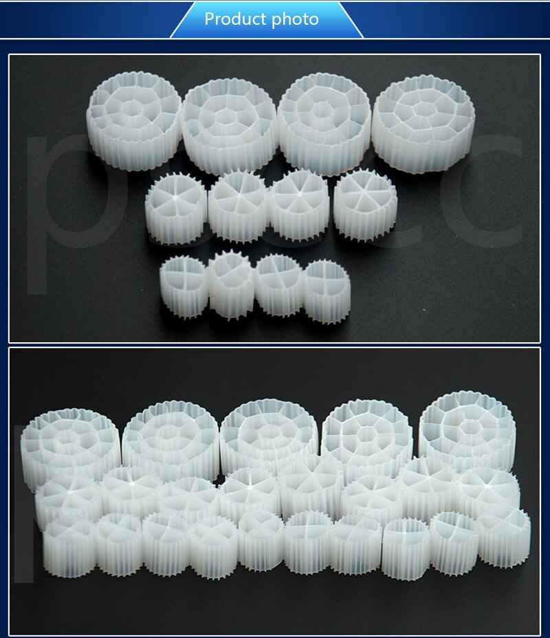 Filtro bioquímico de plástico K1 K2 K3, Material para pecera, acuario, estanque Koi