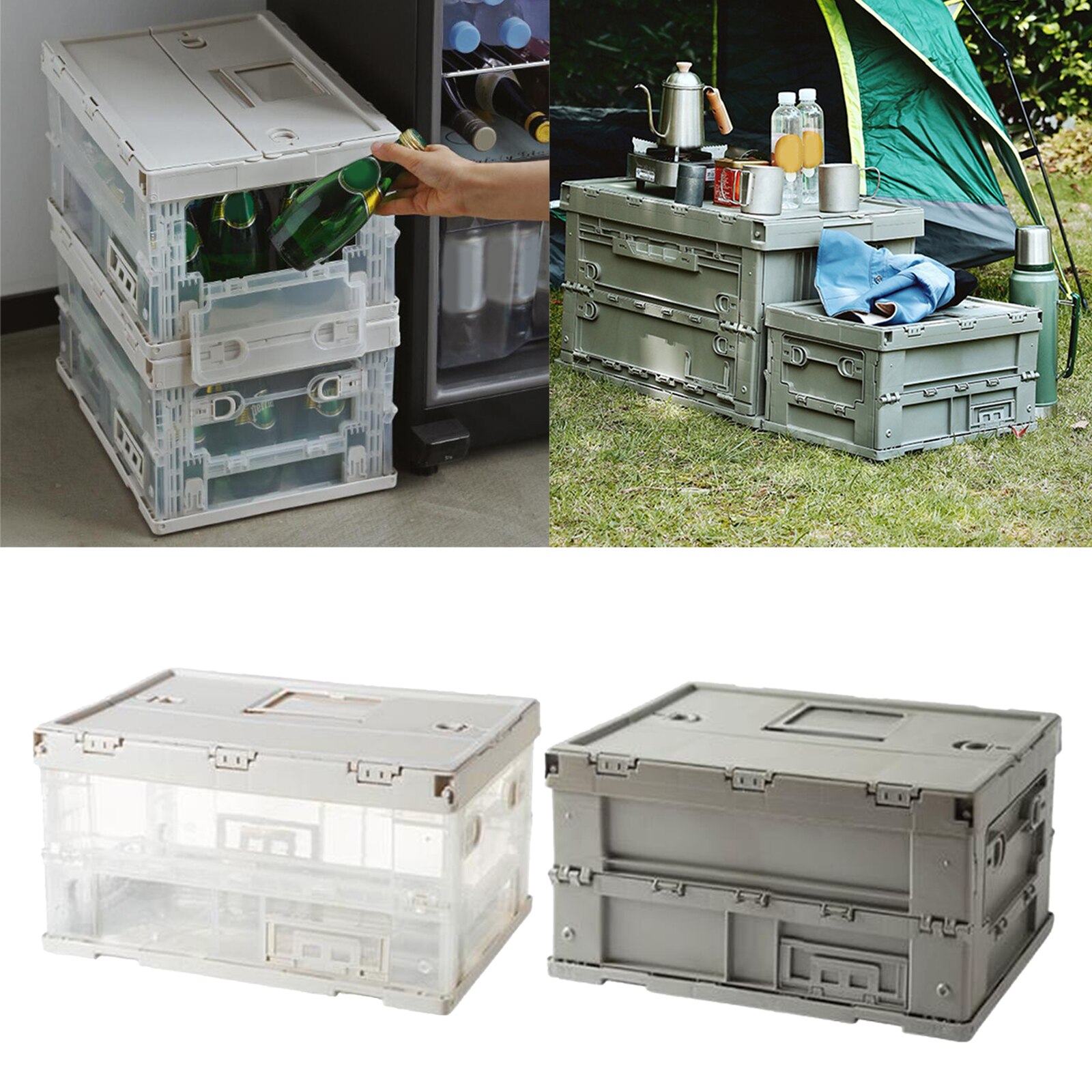 Outdoor Camping Barbecue Box Food Storage Containers Car Collapsible Boxes