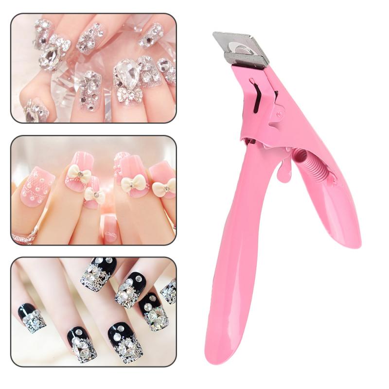 Professionele Multicolor Paars Rvs Edge Nagelknipper Manicure Acryl Uv Gel Valse Tips Nail Cutter