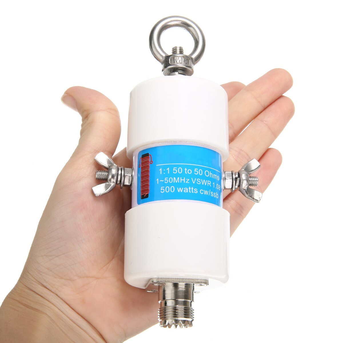 Balun universel, tension 1:1 HF étanche, bandes 160m-6m 1.8-50MHz 500W, pour antenne à ondes courtes, 87x45mm
