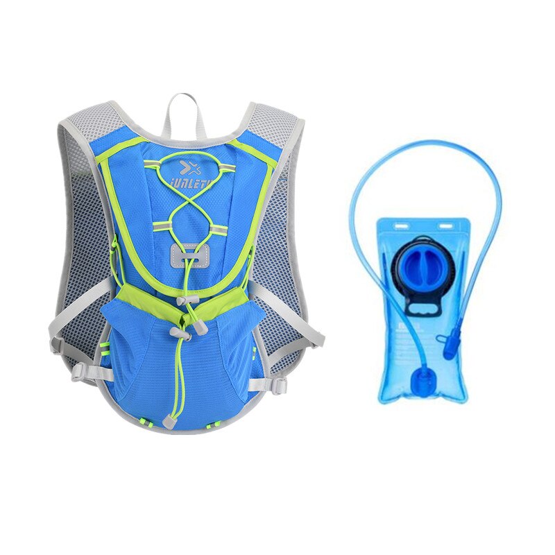 Ultralight Running Hydration Backpack Women Men Breathable Jogging Sport Backpack Trail Running Marathon Bag Option Water Bag: Blue pack with 2L