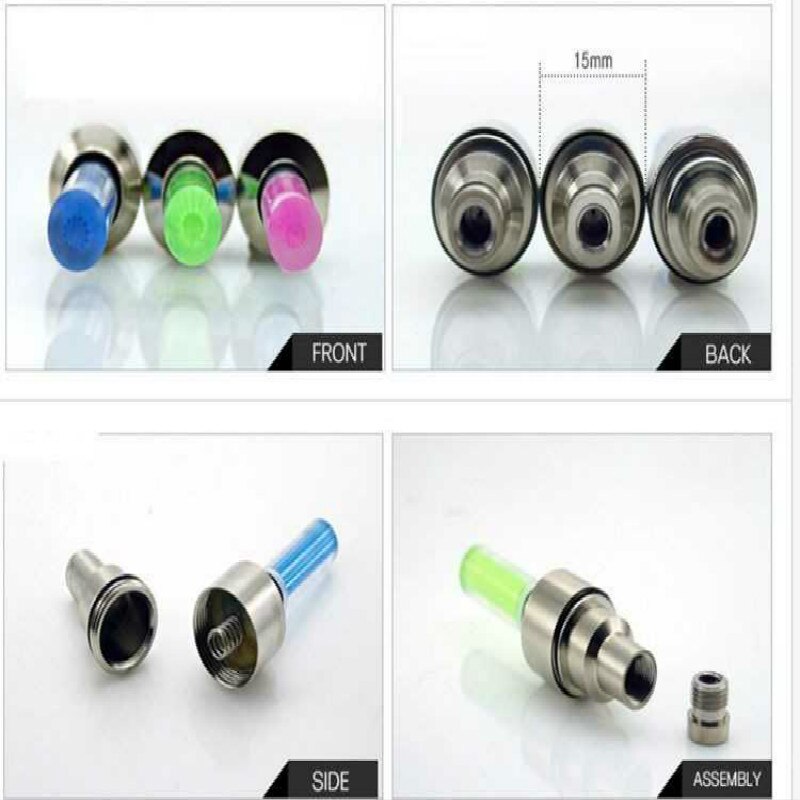 2Pcs Fiets Ventiel Verlichting Fietsen Wiel Caps Led Lantaarn Fiets Spaken Lamp Fiets Accessoires Kleur Blauw Groen Roze geel