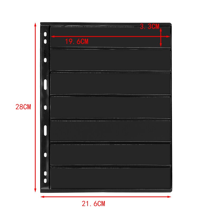 10PCS Stamps Grid Stamp Page Collection Stamps Holders of Stamp Album PVC loose-leaf Inners of not including Cover