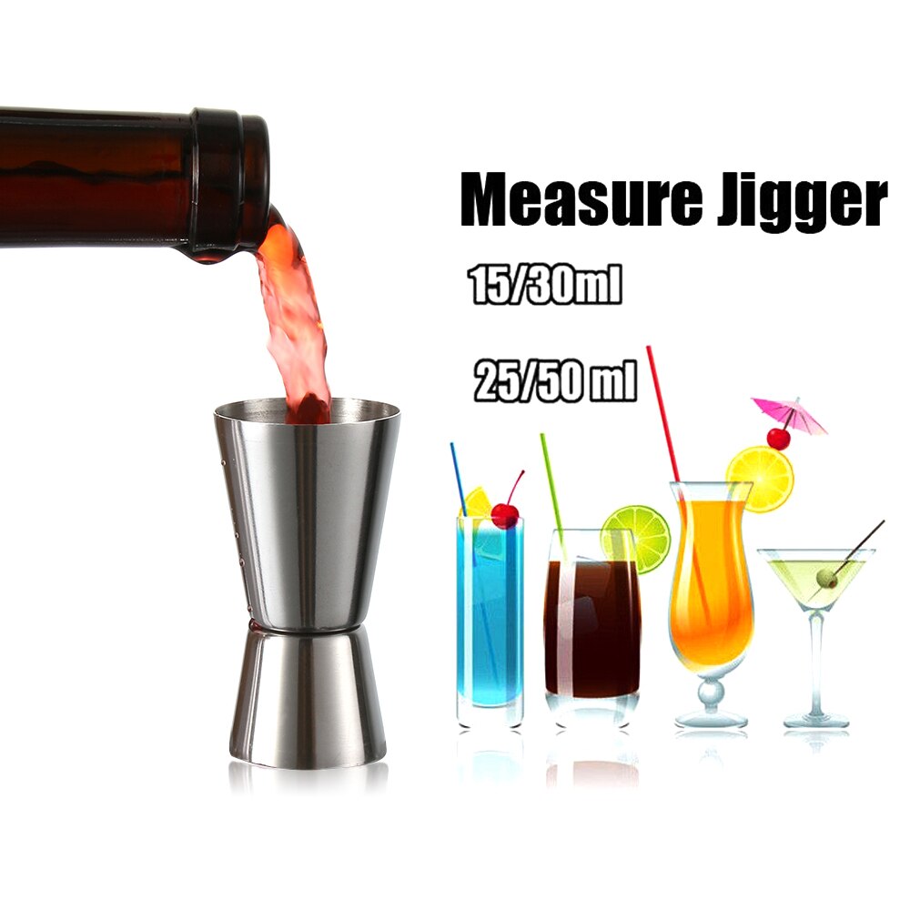 15/30Ml Of 25/50Ml Rvs Cocktail Shaker Meet Cup Dual Shot Drink Geest Meet jigger Keuken Gadgets