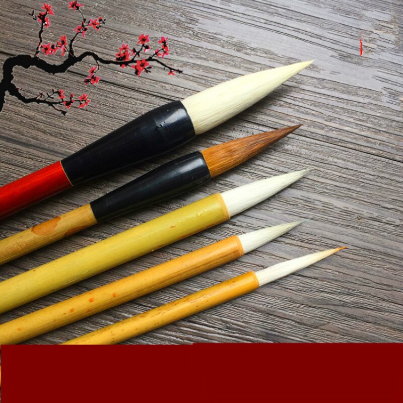 5 pièces peinture chinoise calligraphie pinceau stylo ensemble chinois traditionnel encre peinture écriture pinceau ensemble pour débutants Caligrafia