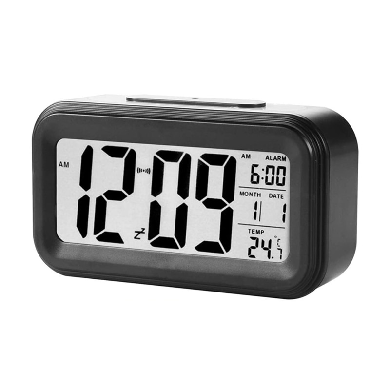 Digital Alarm Clock,LED Display Clocks Snooze Activated Night Light with Date Ca X6HC