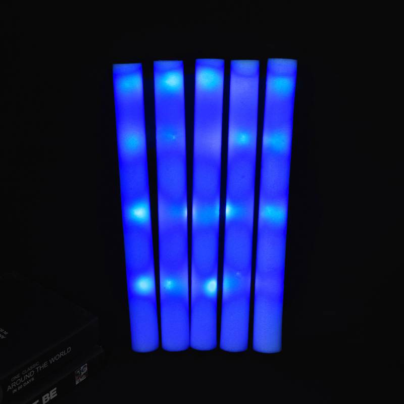 12/15/30/60 st cheer tube-pinnar, ljusstavar, mörkt ljus för fest, bulkfärgade bröllopsdekorationspinnar, skumpinne, rgb led-glöd: Ljusgrön