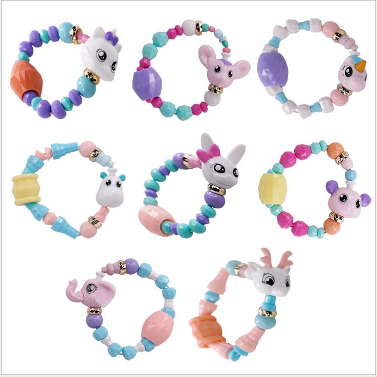 Bracelet magique pour filles, 8 pièces, à fabriquer soi-même, en déformation des animaux, variété, collier elfe d'amour, d'anniversaire, jouets pour la saint-valentin