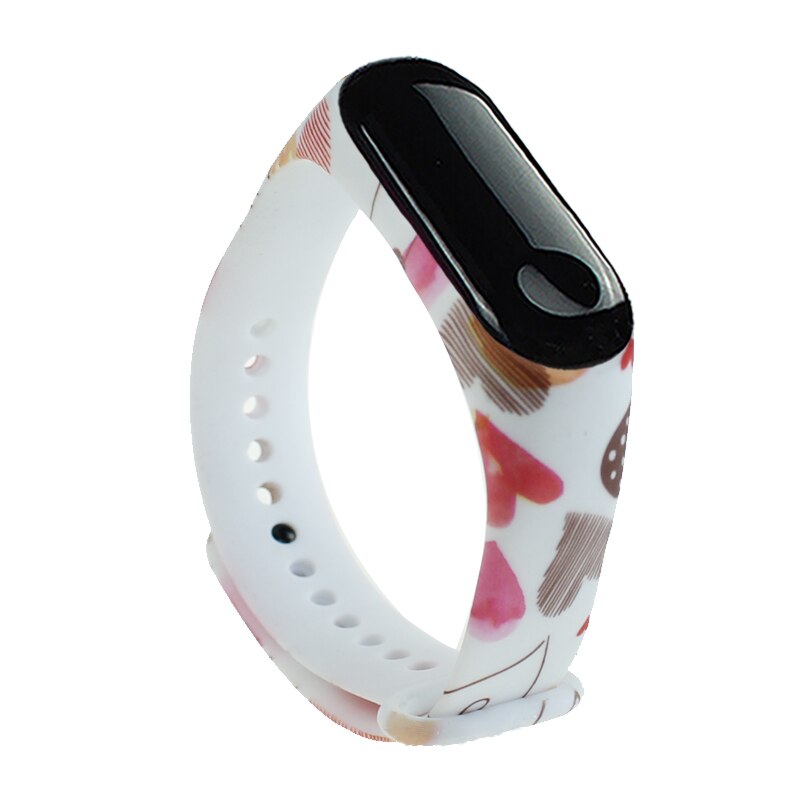 Per cinturino Mi Band 4 cinturino di ricambio per Xiaomi Mi band 3 cinturino da polso in Silicone universale fiori colorati per cinturino Mi Band: 10