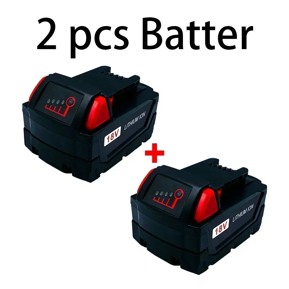 Akumulator do elektronarzędzi Milwaukee M18, ładowarka, BR, XC, 18 V, 12800 mAh M18B5, 48-11-1860, wbudowany akumulator 18650: WHITE