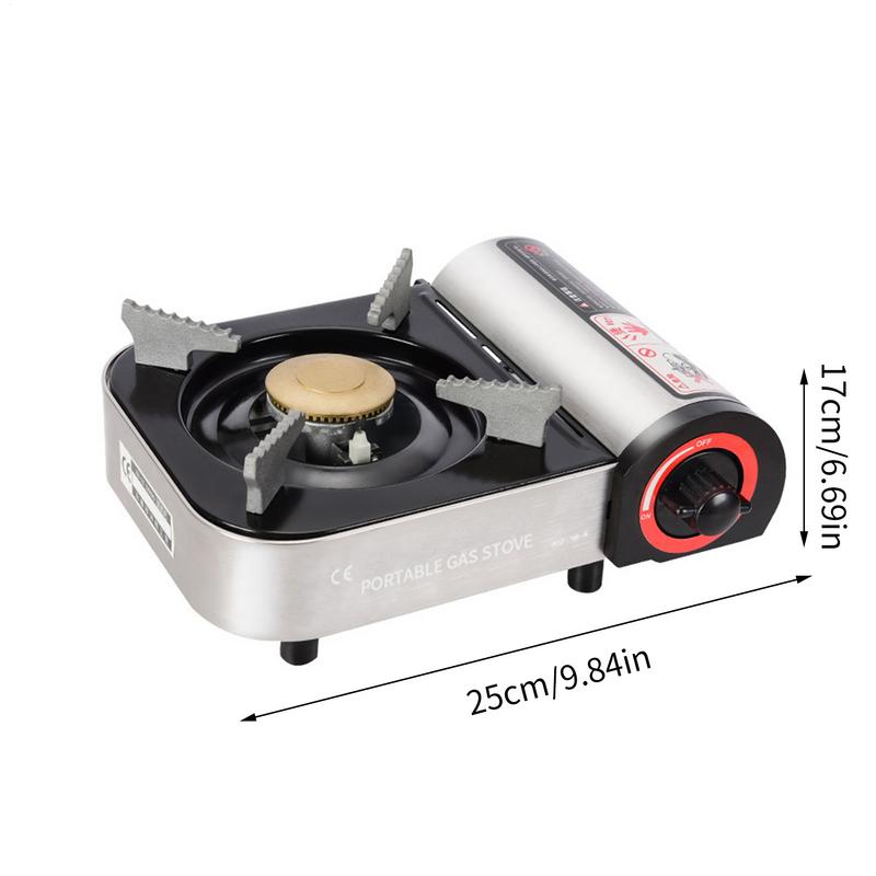 Réchaud de Camping Portable, poêle à gaz réglable à brûleur unique, poêle à Cassette coupe-vent pour Camping, randonnée d'urgence