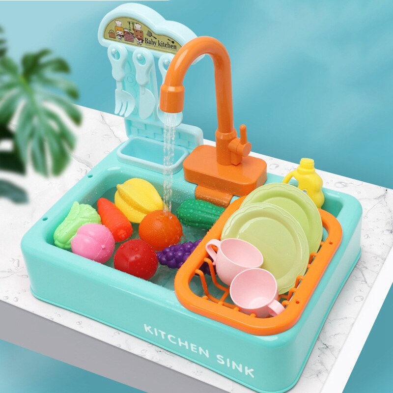 Simulation Spülmaschine Waschbecken für Art Elektrische Spülmaschine Waschbecken freundlicher Rolle Spielen Küche Spielzeug einstellen Geburtstag