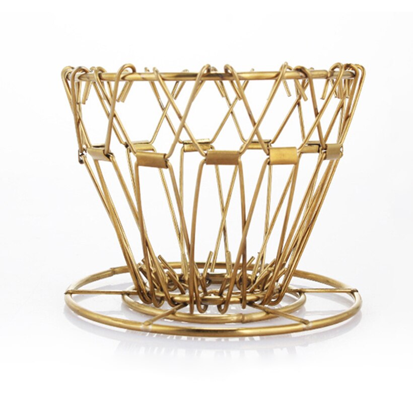 Coffee Filter Holder Foldable Stainless Steel Cone Coffee Dripper Paperless Permanent Pour Over Coffee Tea Filter Basket Tools: 1-4Cups