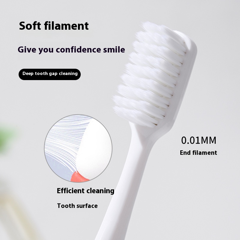 Cepillo de dientes de cerdas suaves de alta gama de lujo de británica de 3 piezas para uso en adultos, con alambre de plata fino para cuidar las encías,