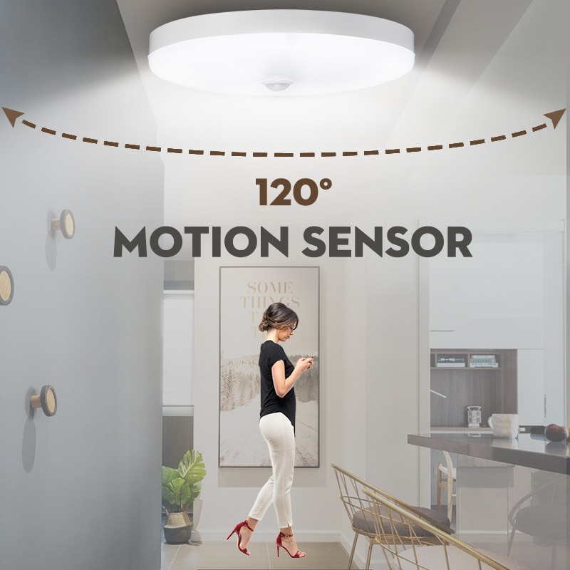 E27 Lamp With Motion Sensor Night Light LED Bulb PIR Sensor Auto On Off 12W 18W Ceiling Light Stair Hallways Home Night Lamp