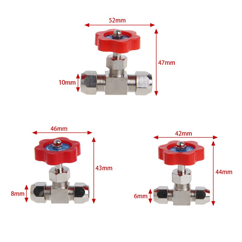 Duurzame naaldventielbuis vernikkelde messing plugnaald  od 6mm/8mm/10mm ventiel