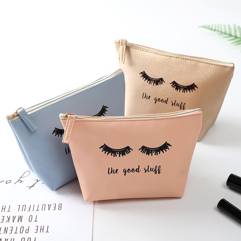 NEUE 4 Farben Wimpern bilden PU Kosmetik Tasche Reisetasche Waschen Toilettenartikel Beaut Bausatz Machen hoch fallen Veranstalter Lagerung beutel