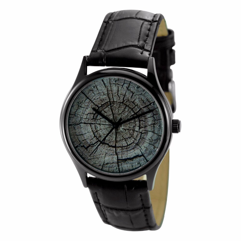 Boom Ring Horloge Zwart Unisex Wereldwijd