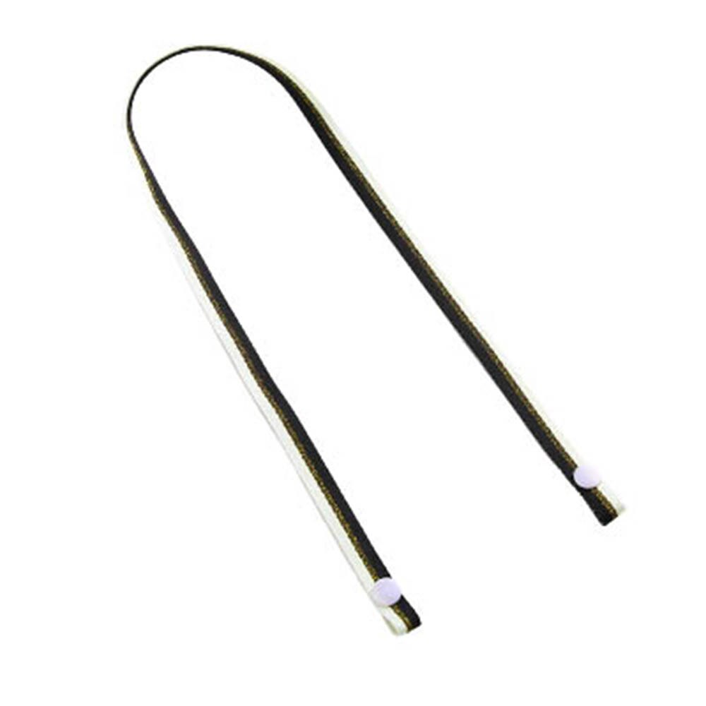 Soporte para mascarillas, 5 uds., Bandanas de cadena para rostro, correa de longitud ajustable, cómodo alrededor del descanso del cuello, protector de orejas: Navy and white