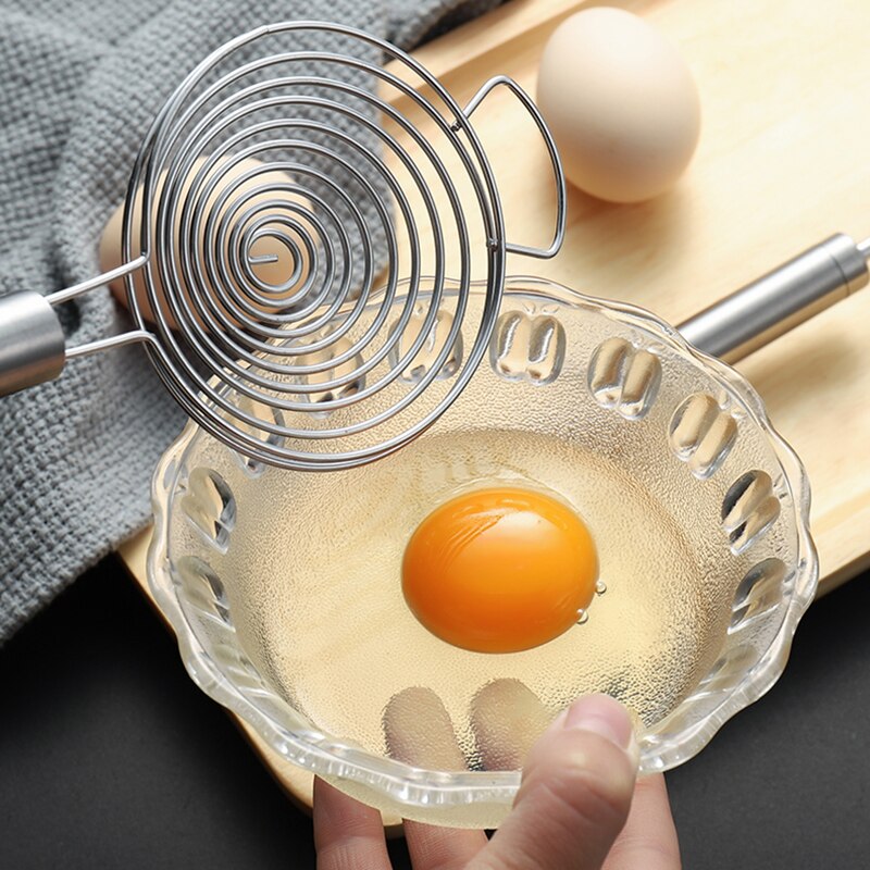 Egg Yolk Separator Spoon Divider Hand Held Stainless Steel Egg Yolk White Holder Separator Kitchen Gadgets Baking Tool