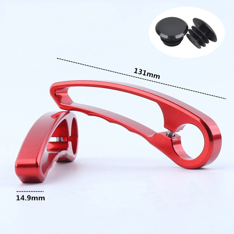1 par de extremos de manillar de bicicleta, accesorios auxiliares pequeños para bicicleta de montaña y carretera: Rojo