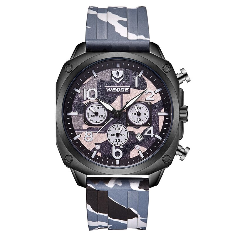 Reloj WEIDE, relojes de cuarzo para hombres, relojes de pulsera militares resistentes al agua deportiva, relojes de hombre, reloj Masculino: Camouflage Rubber