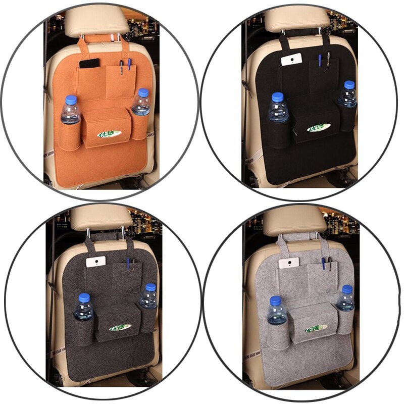 1PCS Organizer Autostoel Autostoel Opknoping Zakken Seat Bag Gehumaniseerd Opbergtas Vilt Covers Achterbank Zakken
