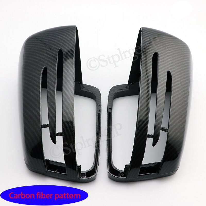 Cubierta para espejo retrovisor Mercedes Benz Clase A W176 , de fibra de carbono negro brillante, accesorios para espejo: Carbon fiber pattern