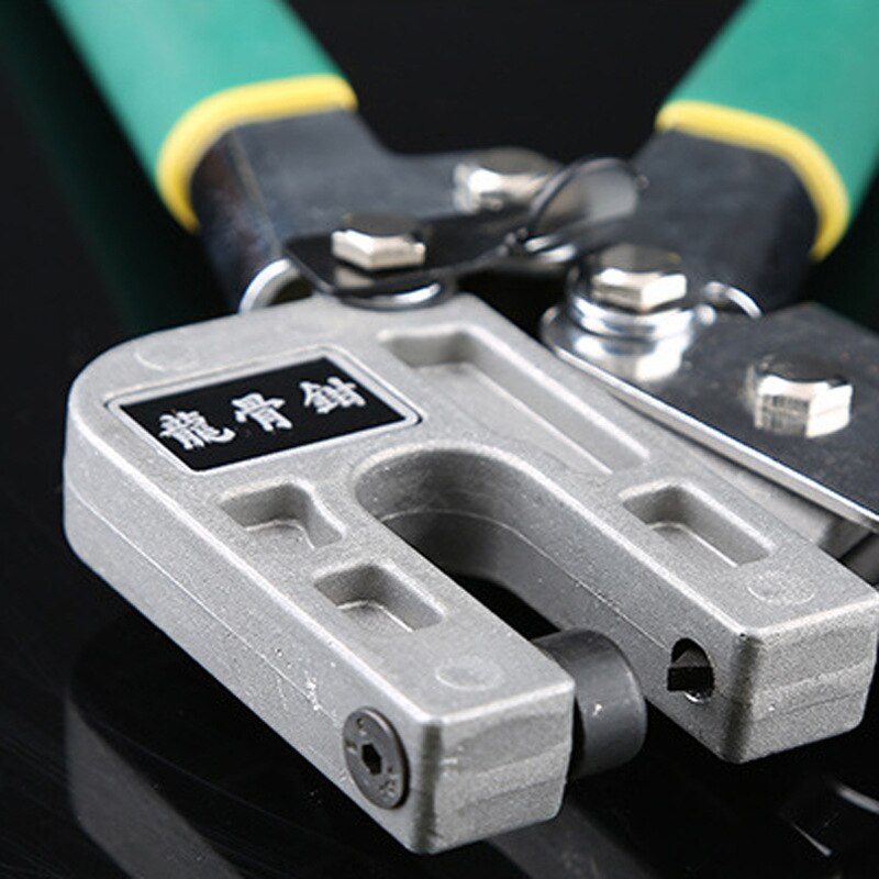 10" High-carbon Steel Stud Crimper Punch Lock Single Hand Keel Fastening Forceps Flat Mouth Metal Plier
