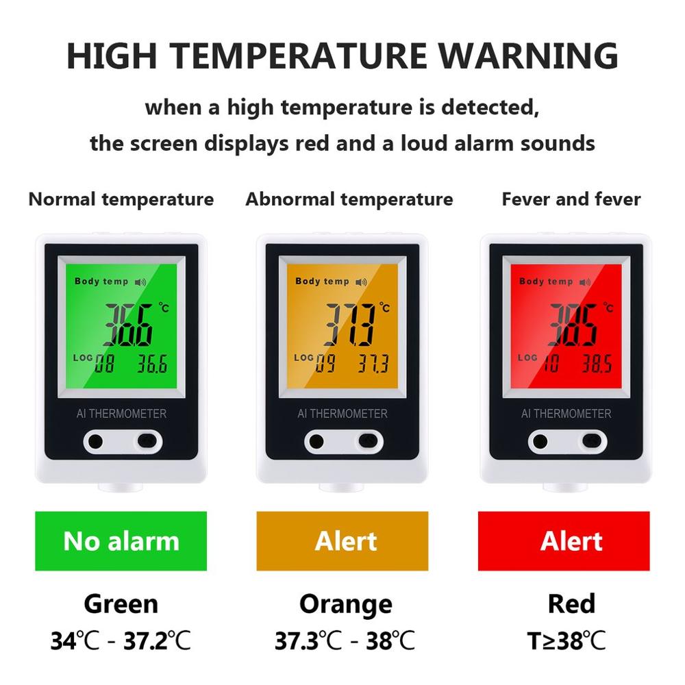 Berøringsfri termometer automatisk intelligent termometer vægmonteret digital infrarødt termometer temperaturmåling