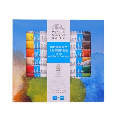 Windsor Newton Aquarel Verf Art Verf Acuarelas Art Leveringen Schoolbenodigdheden: 18color