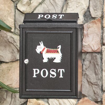 Aluminum Mailbox With Lock Home Vintage Letter Newspaper Post Box Ourdoor Garden Waterproof Pastoral Rural Style Mailbox: MB-19-D