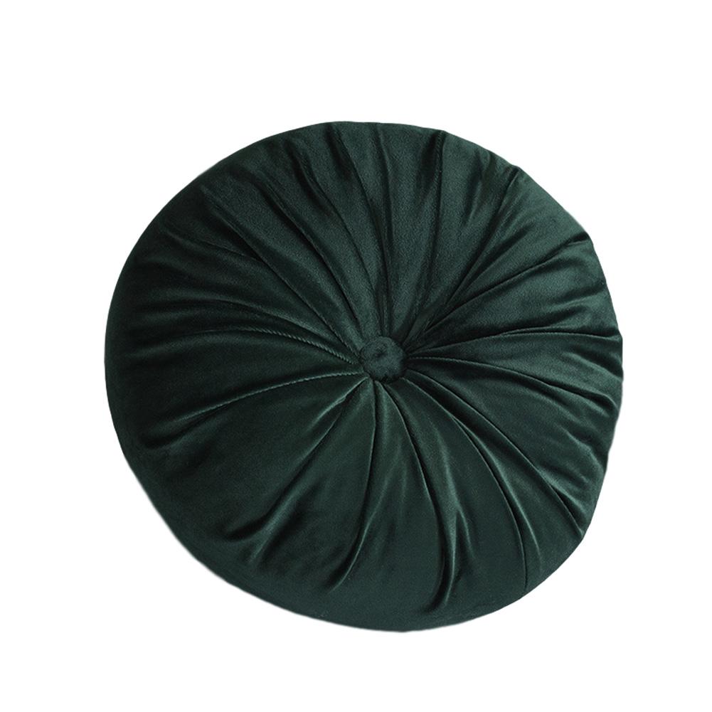 Europese Zitkussen Ronde Zitkussen Fluwelen Stof Effen Kleur Terug Kussen Sofa Kussen Bed Kussen Woondecoratie: Green