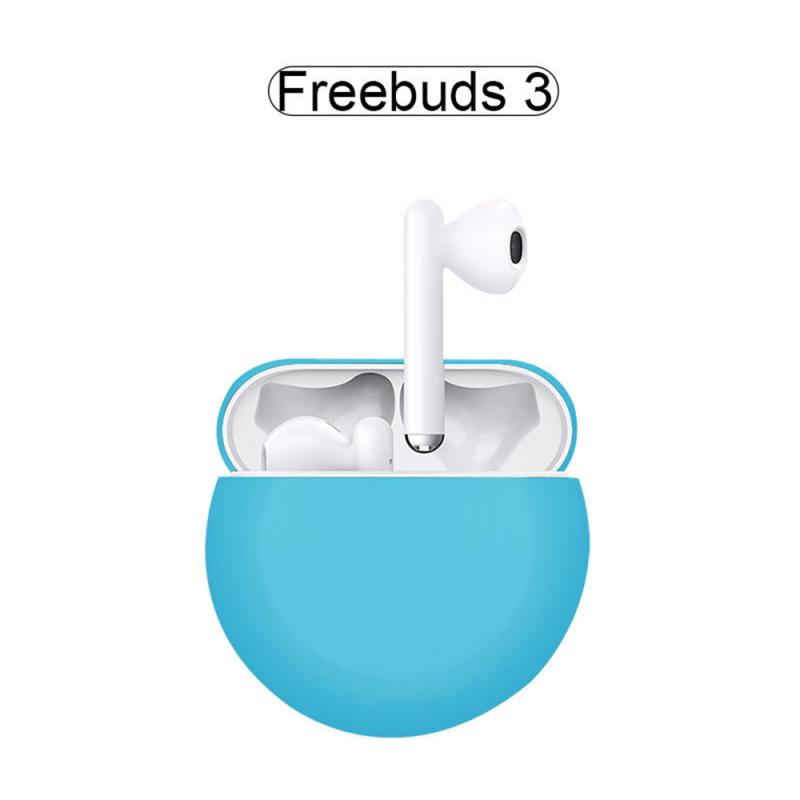 Funda protectora de auriculares para Huawei Freebuds 3 Bluetooth resistente al agua de silicona para Huawei: sky blue