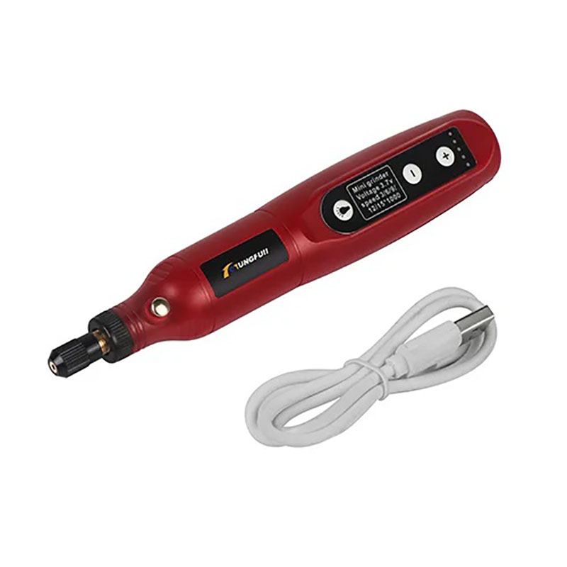 Stylo de gravure sans fil USB, Mini perceuse sans fil Rechargeable, outil rotatif de vitesse, ensemble d'accessoires de meulage Dremel: Black