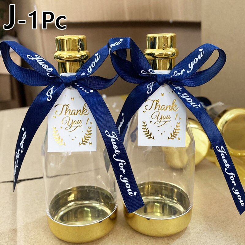Wedding Candy Box Plastic Drifting Bottle Candy Box Champagne Bottle Small Box Birthday Banquet Candy Boxes: J