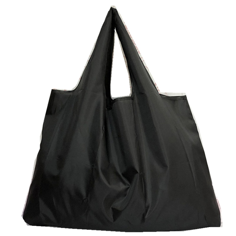 Mulher dobrável eco saco de compras senhora dobrável oxford pano reutilizável frutas mercearia bolsa reciclar organização saco