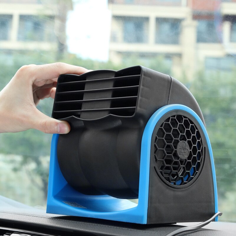 12V Car Air Conditioner Vehicle Air Fan Truck Boat Car Cooling Speed Adjustable Silent Cool Cooler w/ Car Cigarette Lighter